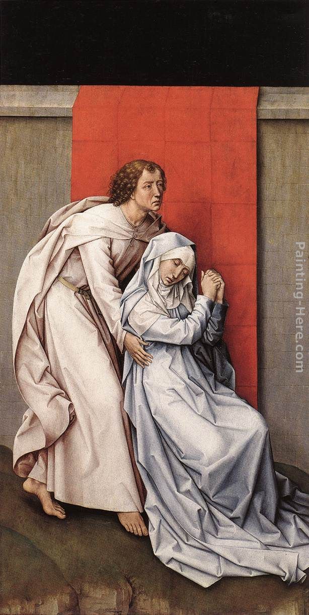 Rogier van der Weyden Crucifixion Diptych left panel